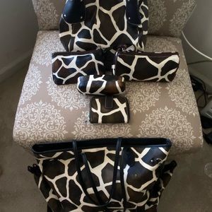 Animal print Duffle bag Bundle giraffe cow print handbag tote purse Bundle